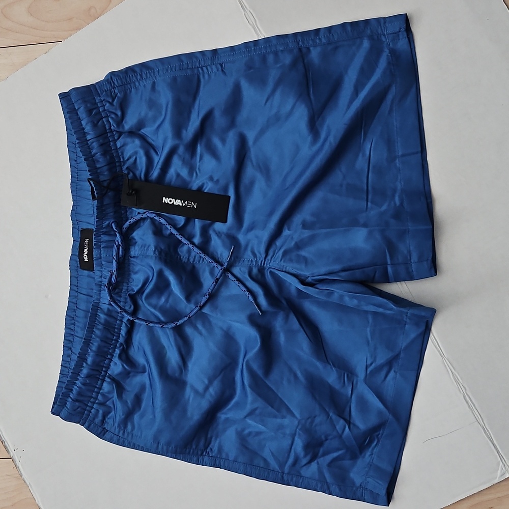 Royal Blue Quick-Dry Swim Trunks with Adjustable Fit